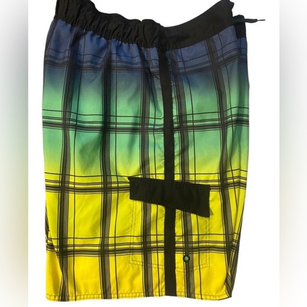 Mens Joe boxer plaid swim trunks,  board shorts XL pool party, beach swimwear - Picture 10 of 10